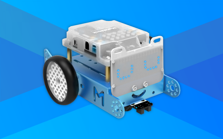 Robot zo súpravy mBot Explorer Kit  si rozumie s technológiou Bluetooth